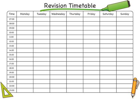 Timetable Templates Free Download