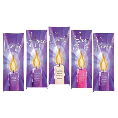 Purple Advent Candle Banner Set – F.A. Dumont Church Supplies