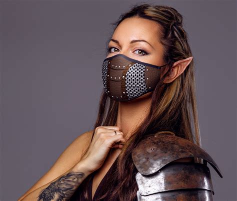 Medieval Face Mask Chainmail and Leather Armor Face Mask - Etsy