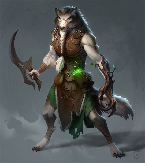 Wolfen Druid, Magnus Norén | Fantasy character design, Concept art characters, Fantasy warrior