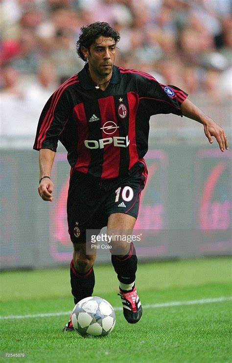 Rui Costa of Milan looks to play the ball during a Pre-season ...