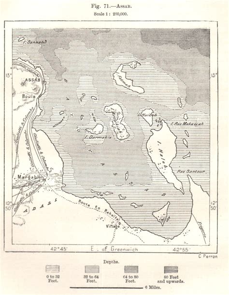 Bay of Assab. Eritrea. Halib. Sketch map 1885 old antique plan chart