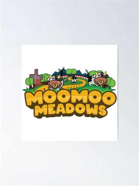 "Moo Moo Meadows" Poster for Sale by UnluckyPanda | Redbubble