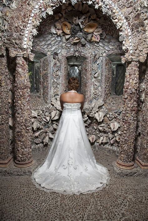 Bride at the shell grotto in Margate, UK | Wedding | Pinterest | Sea shell decor, Shell house ...