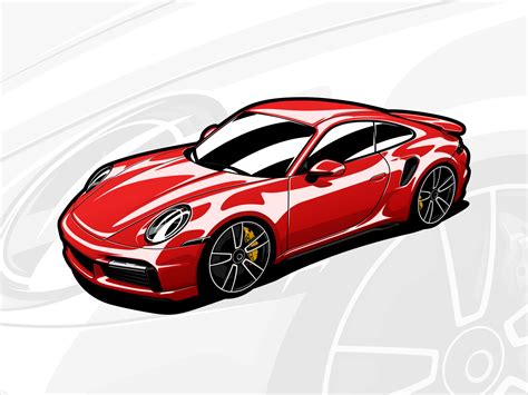 Red Porsche 911 Turbo S 2021 by Karolis Bagdonavičius on Dribbble