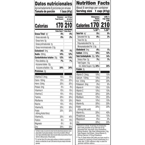 cinnamon life cereal nutrition label - Kind Of Nice Blogsphere Picture Show