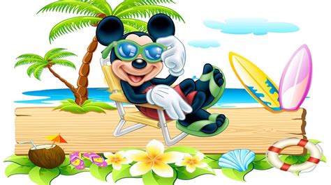 Mickey Mouse at the beach - Funny Cartoon wallpaper. cartoons for kids ...