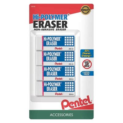 Pentel Hi-polymer Erasers - 4ct : Target