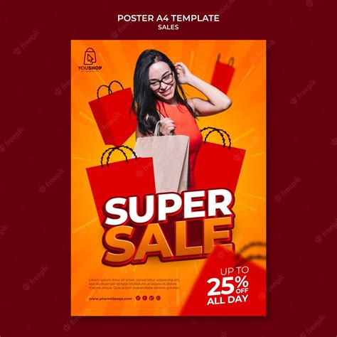 Free PSD | Sale poster template design