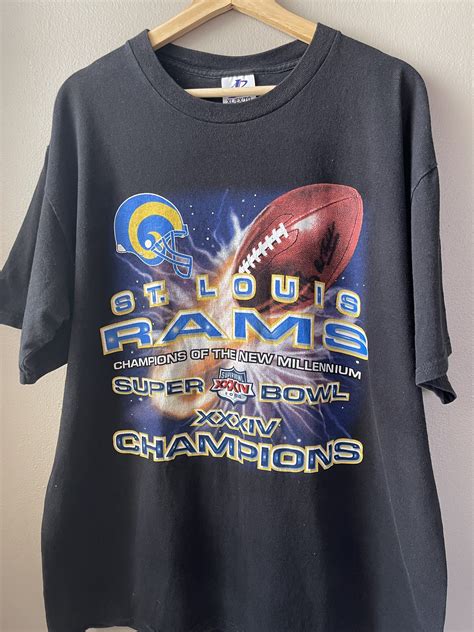 2000s Vintage Super Bowl XXXIV Champions St Louis Rams Graphic | Etsy ...