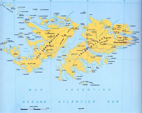 Map of Falkland Islands | Falkland Islands | South America | Mapsland | Maps of the World