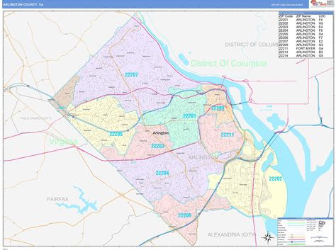 Arlington County Virginia Road Map | Virginia Map