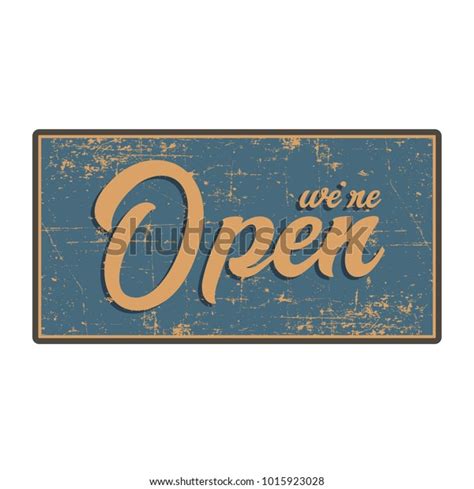 Open Vintage Signage Vector Stock Vector (Royalty Free) 1015923028 | Shutterstock