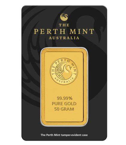 50g Gold Price - Perth Minted Bar 99.99%