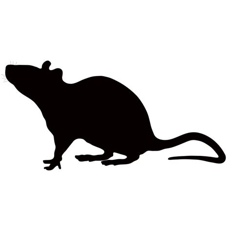 Black silhouette of a mouse on a white background. Vector image. 7791259 Vector Art at Vecteezy