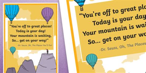 FREE! - Dr Seuss Oh The Places You'll Go Poster | CfE Resources