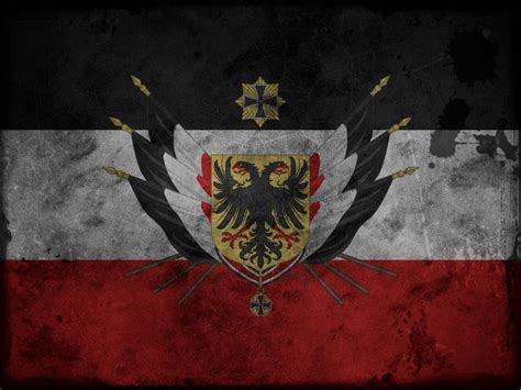 the flag of germany is painted on an old, grungy background with gold and black accents