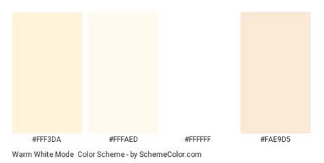 Warm White Mode Color Scheme » White » SchemeColor.com