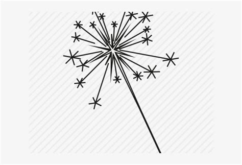 Drawn Fireworks White Transparent - Black And White Sparkler Clip Art Transparent PNG - 640x480 ...