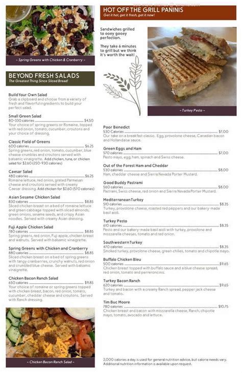 Online Menu of Great Harvest Bread Co Restaurant, Ann Arbor, Michigan ...