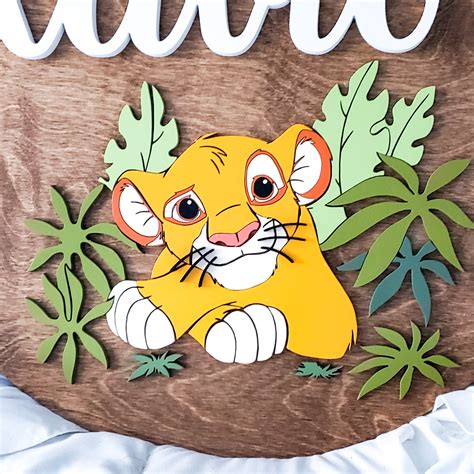 Simba Name Sign for Nursery Custom Name Sign Baby Name | Etsy