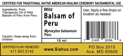 Balsam Of Peru - Siahus.com