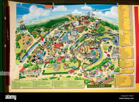 Amusement Theme Park Map Wassenaar Holland Netherlands Europe EU Stock ...