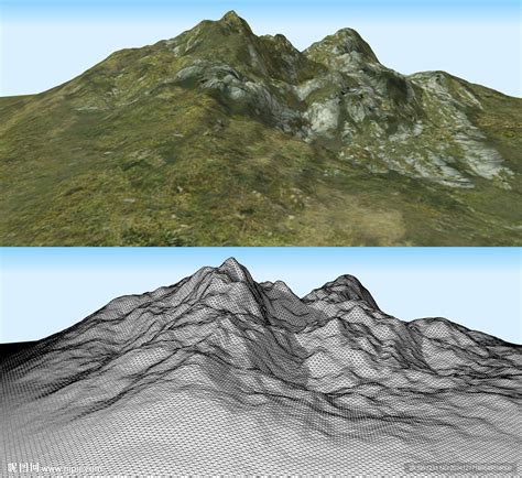 山峰山地3D模型（skp）设计图__其他模型_3D设计_设计图库_昵图网