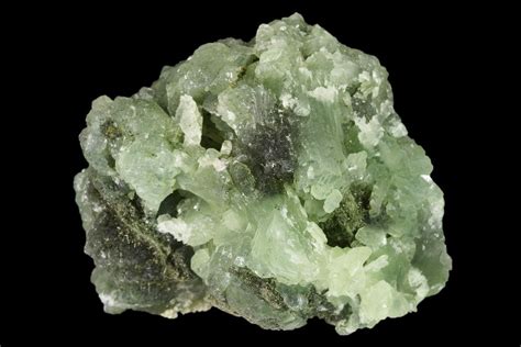 2.1" Green Prehnite Crystal Cluster with Epidote - Morocco For Sale (#138334) - FossilEra.com