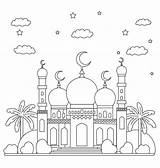 Premium Vector  Mosque coloring page For Muslim Kids Activity Ramadan sketch template