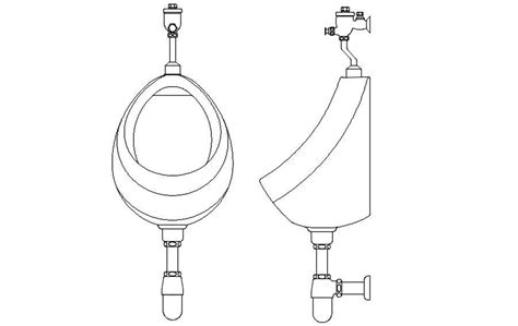 2d oval urinal details cad blocks in AutoCAD, dwg file. - Cadbull