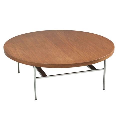 Large Round George Nelson Coffee Table in Walnut For Sale at 1stDibs | george round coffee table