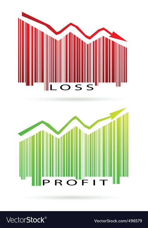 Profit and loss graph Royalty Free Vector Image