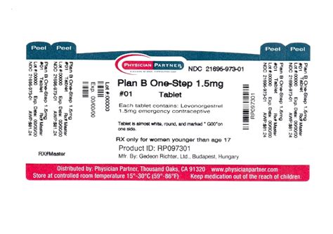 Plan B One-Step (Rebel Distributors Corp): FDA Package Insert, Page 2