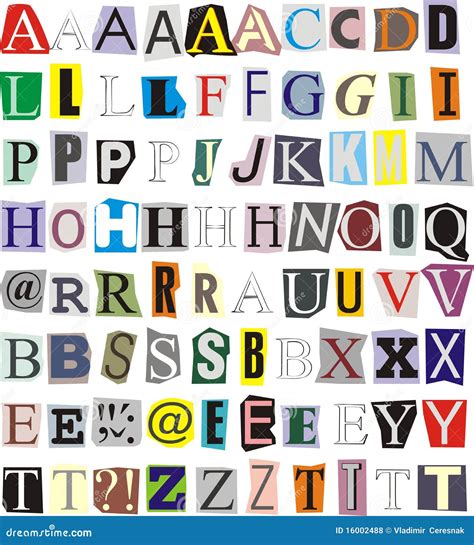 Alphabet Cut Out Of Paper Royalty Free Stock Photos - Image: 16002488