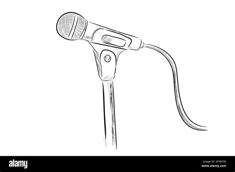 Microphone Stand Drawing