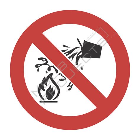 PV4 - SABS Do not use water to extinguish fire Safety Sign | MSLB PROJECTS
