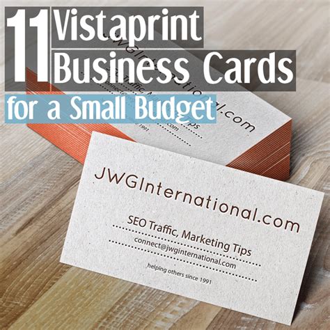 11 Vistaprint Business cards designs for a small budget - JWGInternational