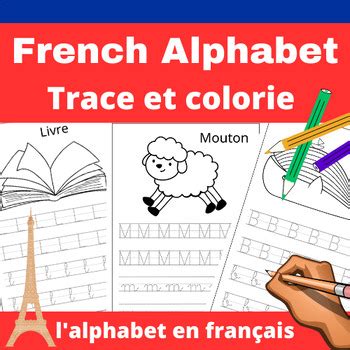 French Alphabet Worksheets - Alphabet Tracing Sheet (Trace et colorie)