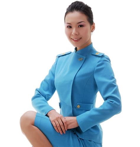 The Uniform Girls: [PIC] China Air hostess - light blue uniform