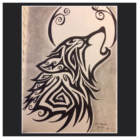 Wolf Howling Moon Drawing at GetDrawings | Free download