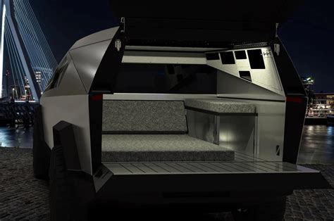 Space Camper Turns the Tesla Cybertruck Into a Mini Solar-Powered RV on ...