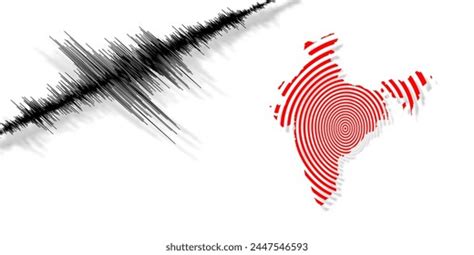 Seismic Activity Earthquake India Map Richter Stock Illustration ...