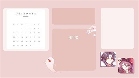 an image of a desktop calendar with anime characters on it