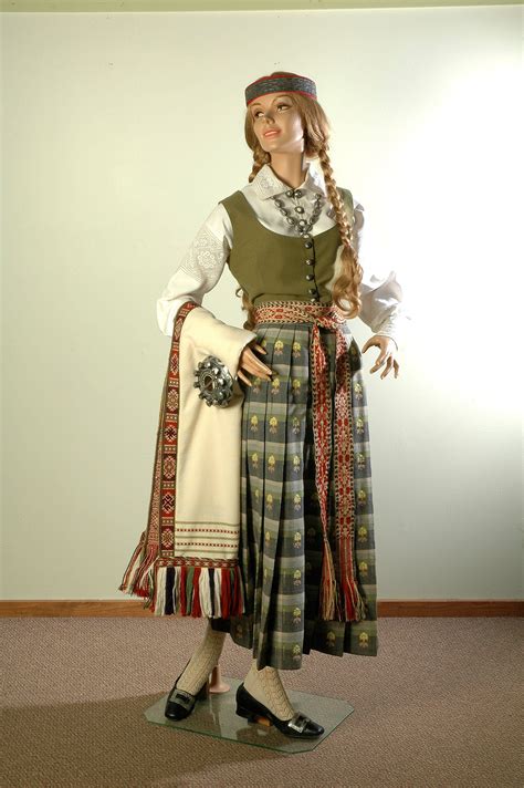 Latvian traditional costume Latvia www.riga.com Estonia, Lithuania, Folk Clothing, Folk Dresses ...