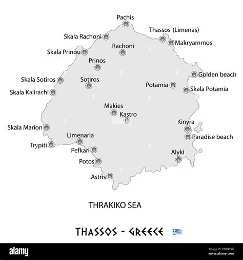 Thassos Island Map