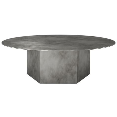 GUBI Epic coffee table, round, 110 cm, misty grey steel | Finnish Design Shop