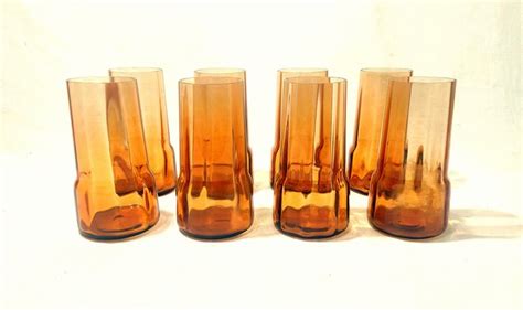8 fruit juice glasses - Mid-Century Modern - Crystal - 8 - Catawiki