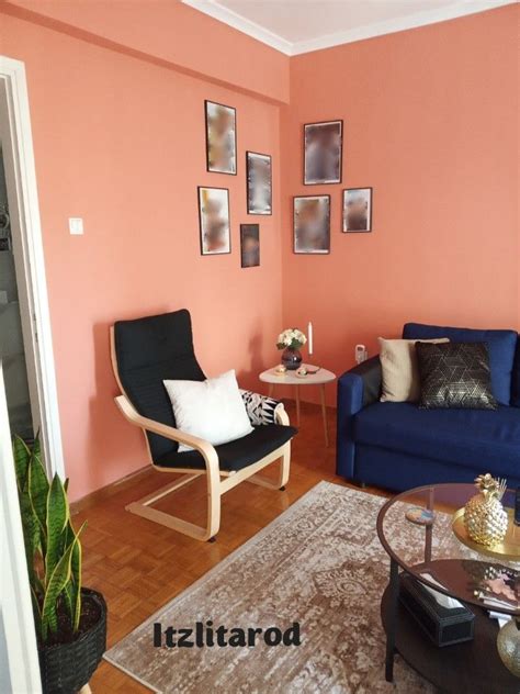 Salmon Living room | Colourful living room decor, Dining room colors ...