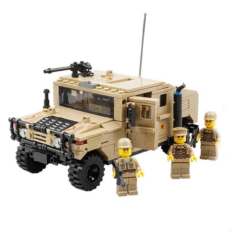 Military Building Block Set Compatible with lego Humvee 3D Construction Brick Educational ...